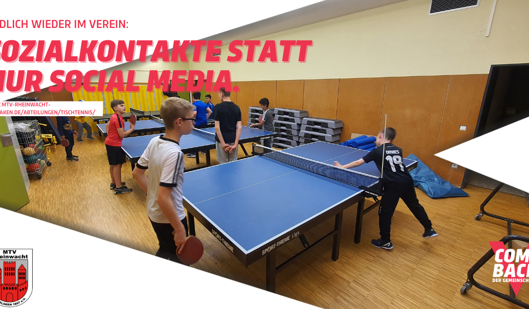 Tischtennisabteilung nimmt an der COMEBACK-Kampagne des DOSB teil