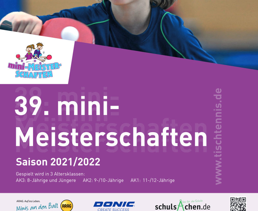 Tischtennis mini-Meisterschaften am 29.01.2022 für alle Kinder bis 12 Jahre