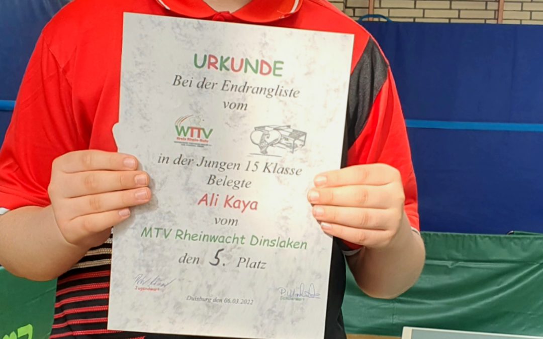 Ali Kaya qualifiziert sich für Bezirksrangliste