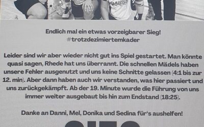 Die Erfolgsserie der Damenmannschaft setzt sich fort