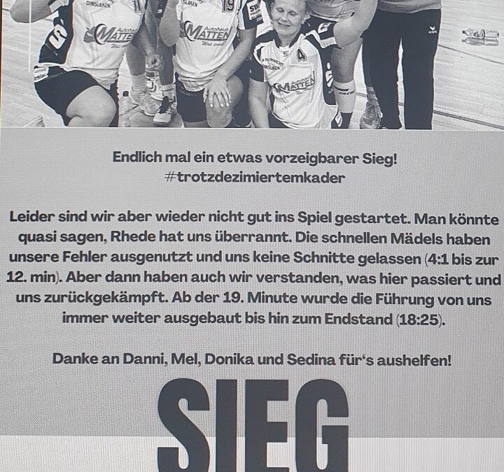Die Erfolgsserie der Damenmannschaft setzt sich fort