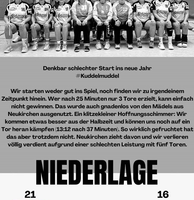 Insgesamt die 2. Niederlage für die Damen des MTV im Spiel gegen SV Neukirchen